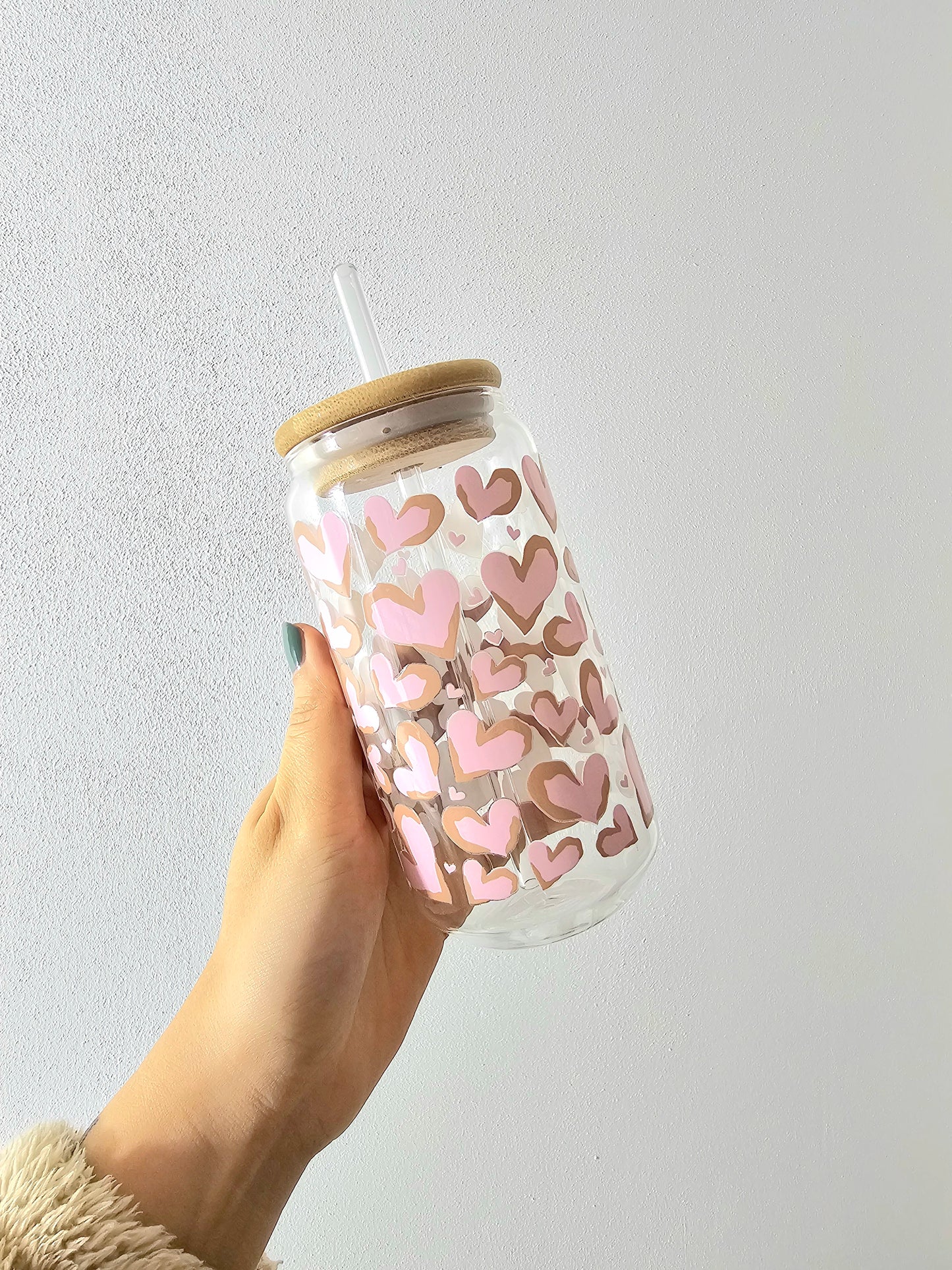 Drinkglas met rietje | Pink lover