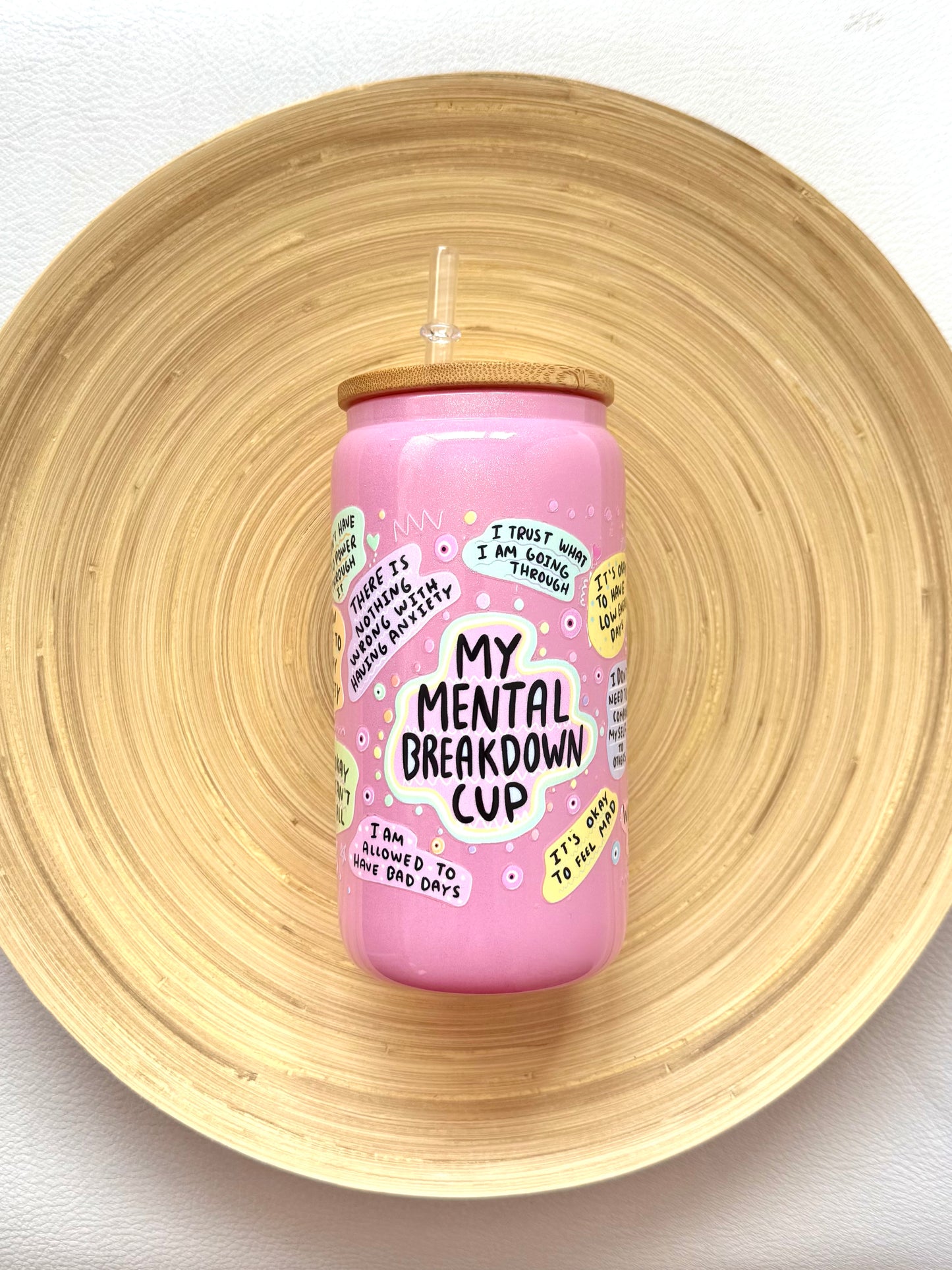 Drinkglas met rietje | My mental breakdown cup