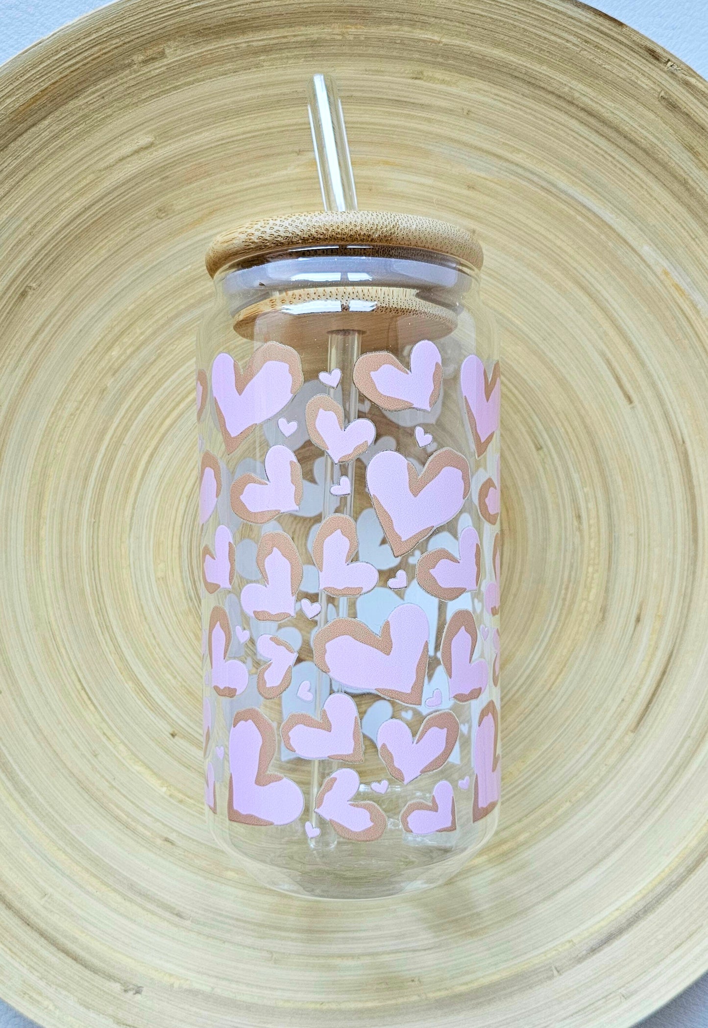 Drinkglas met rietje | Pink lover