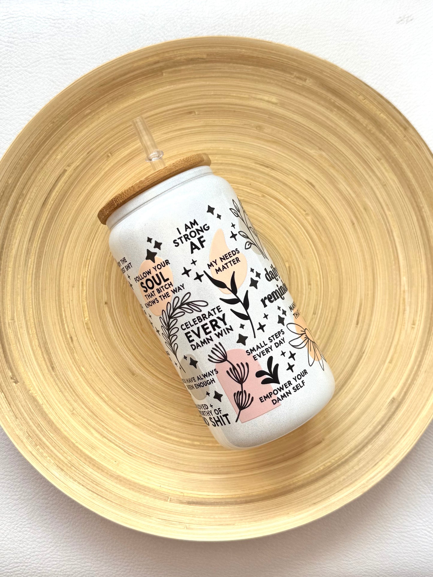 Drinkglas met rietje | Daily reminders
