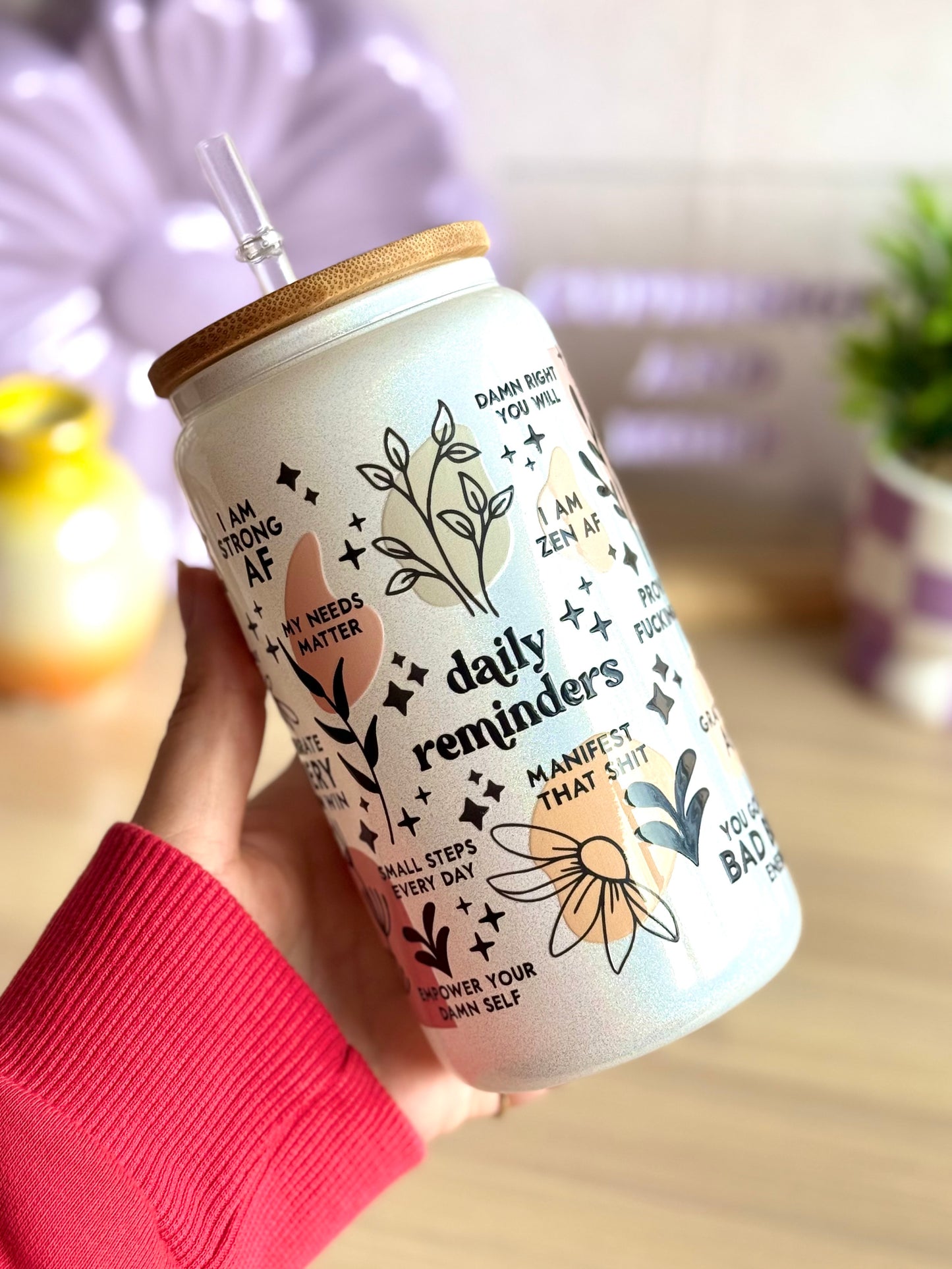 Drinkglas met rietje | Daily reminders