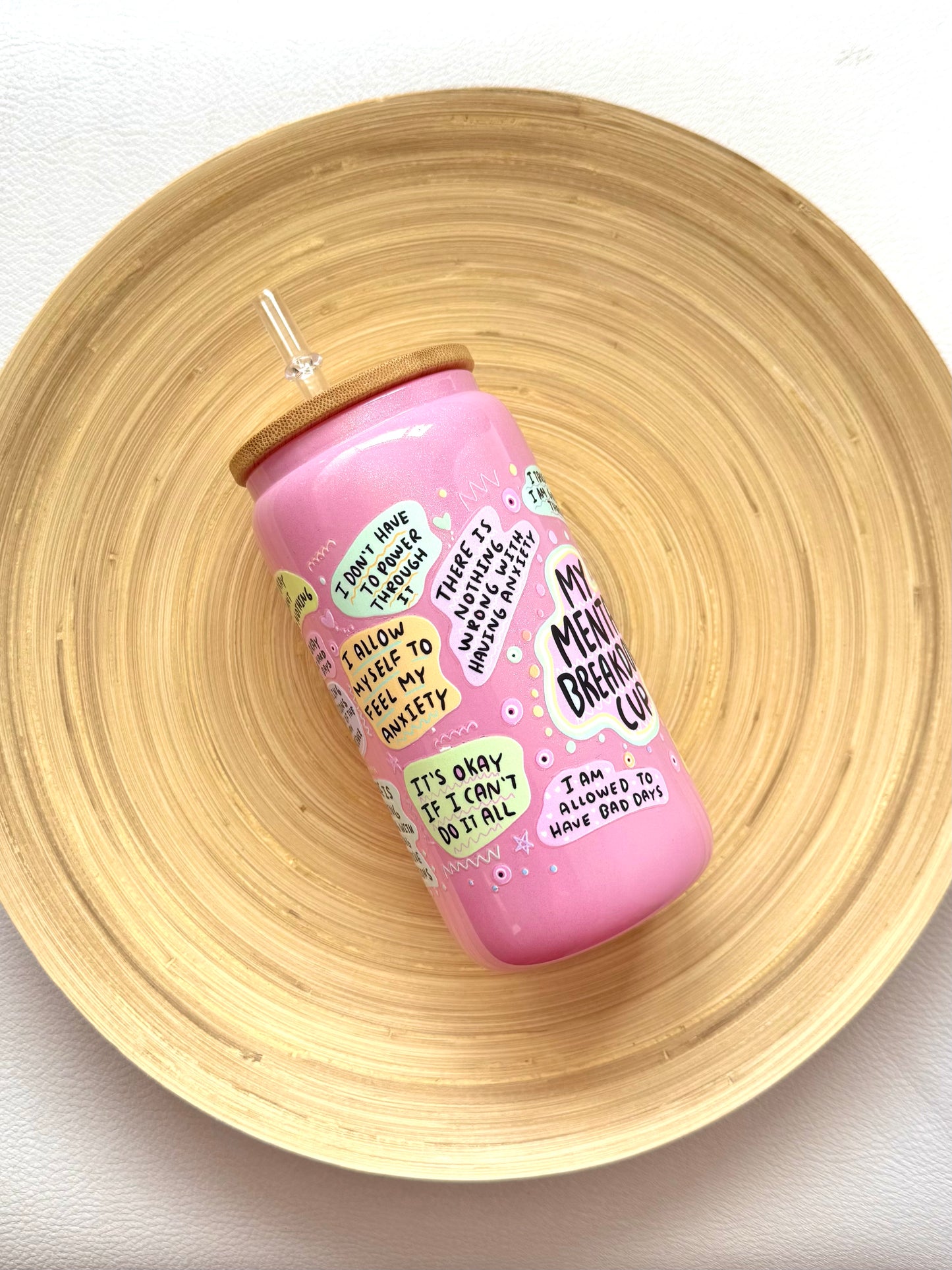 Drinkglas met rietje | My mental breakdown cup