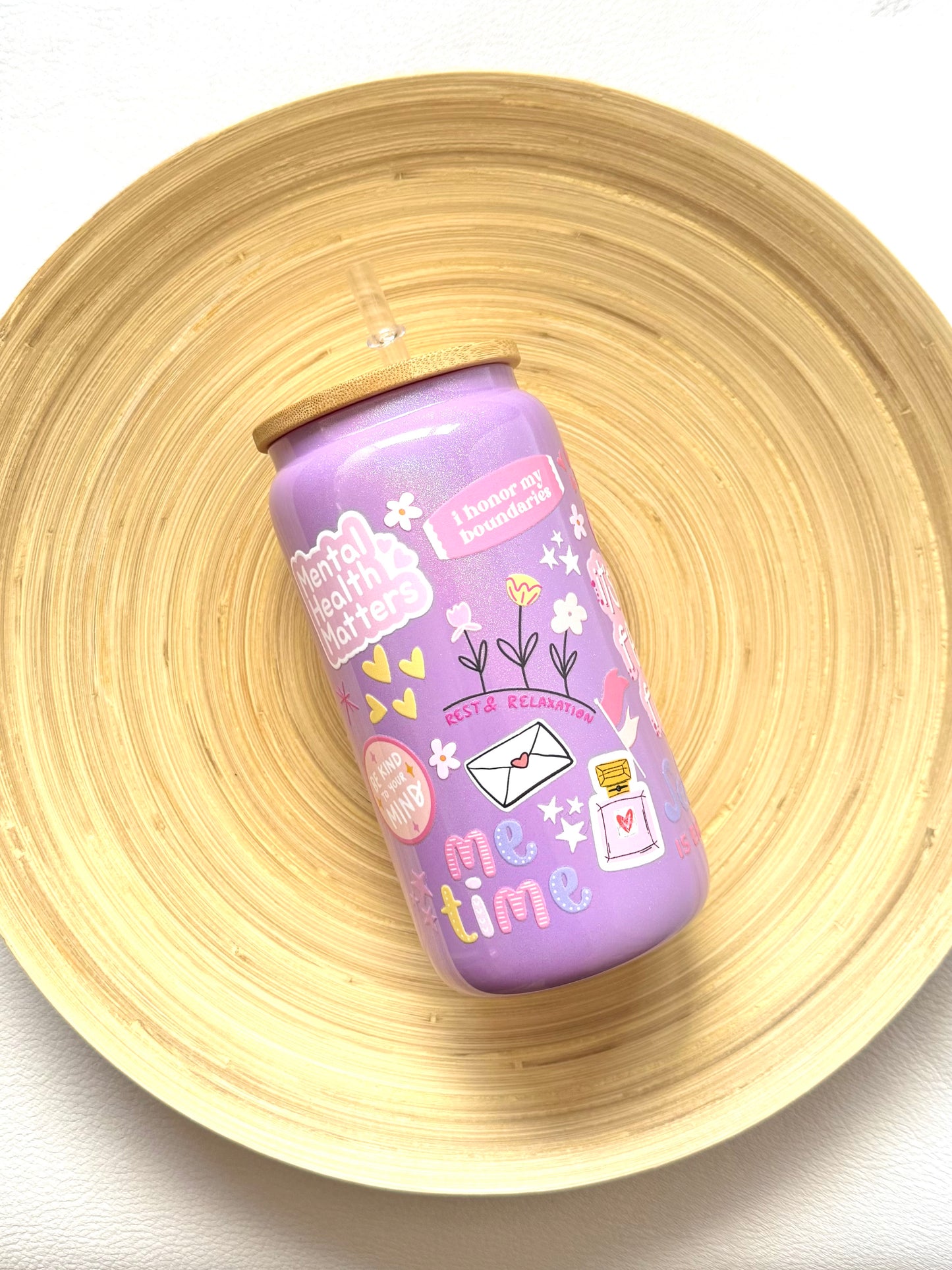 Drinkglas met rietje | Selfcare