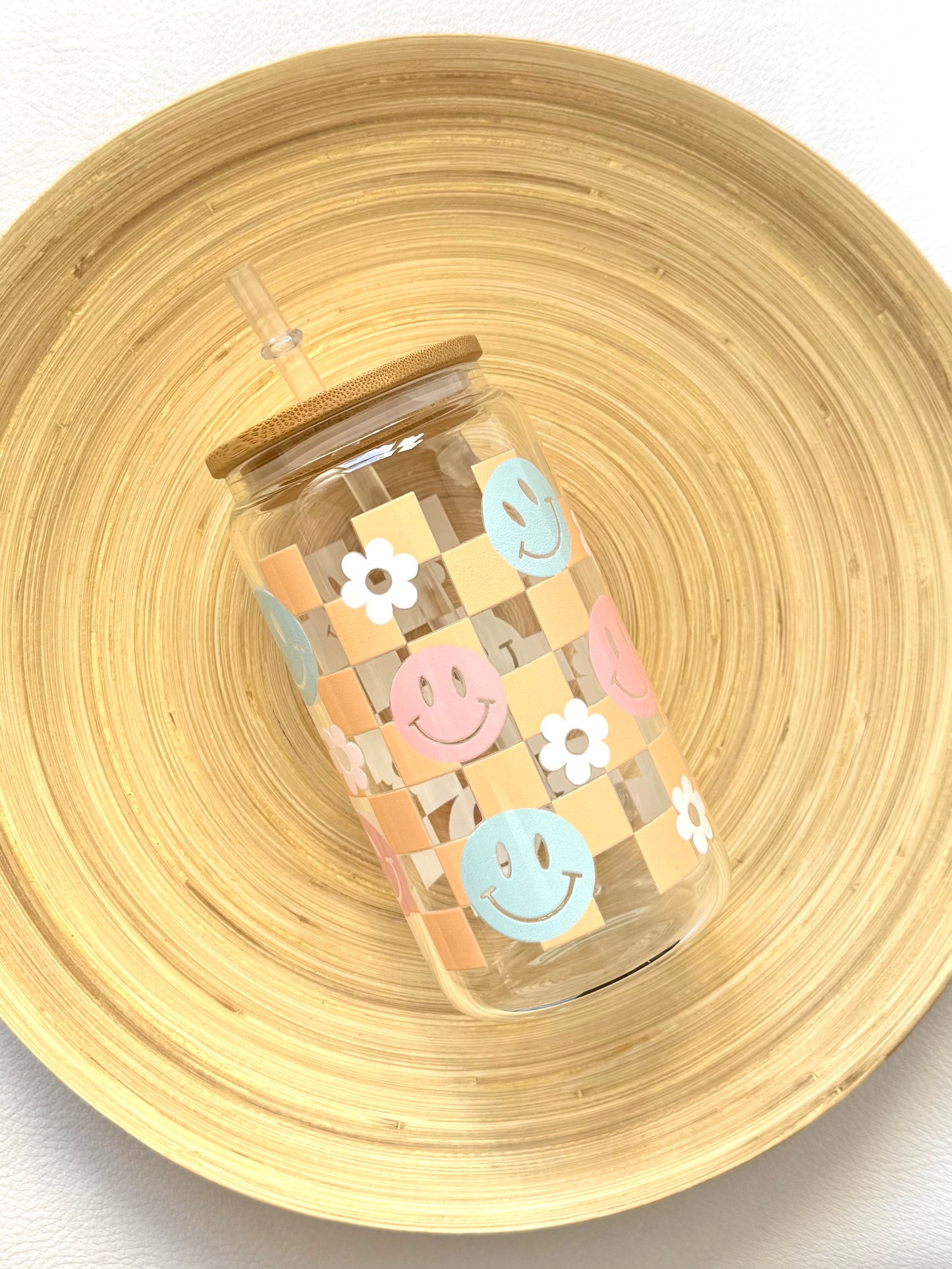 Drinkglas met rietje | Smilies