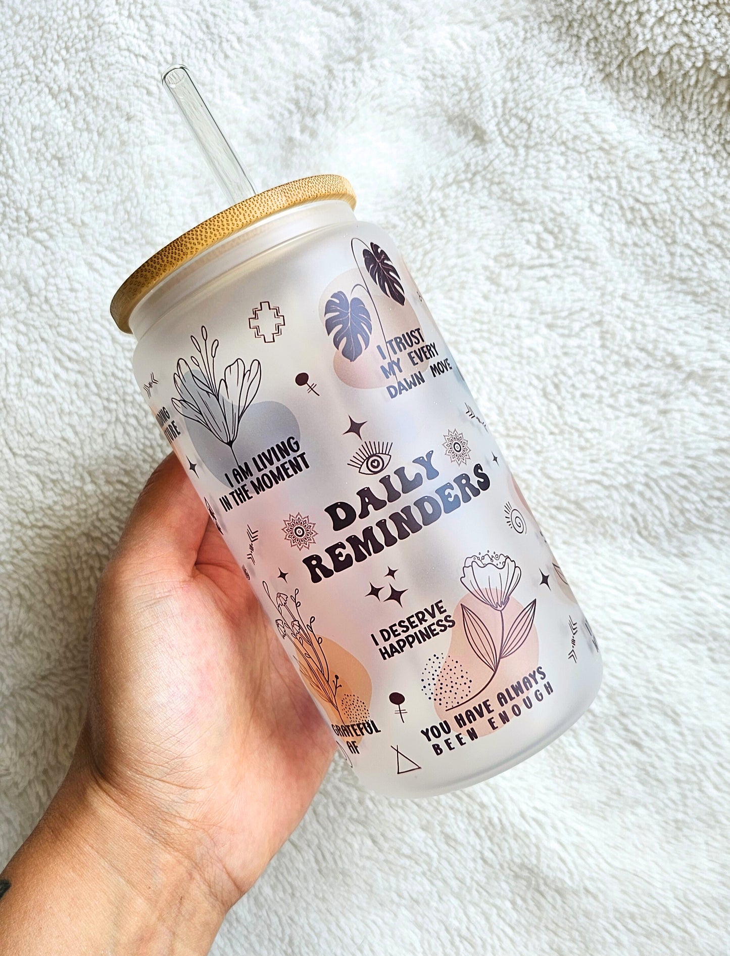 Drinkglas frosted | Daily reminders
