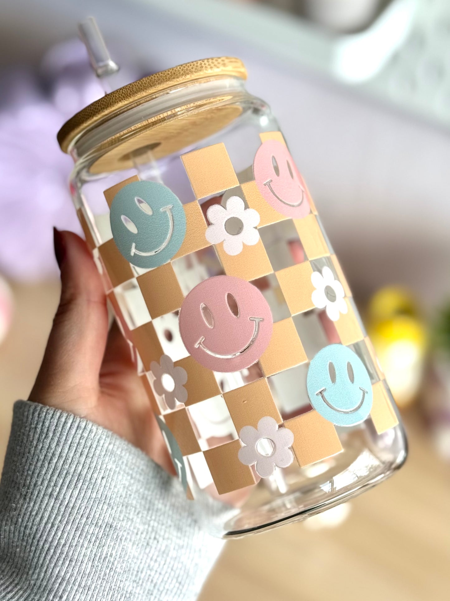 Drinkglas met rietje | Smilies