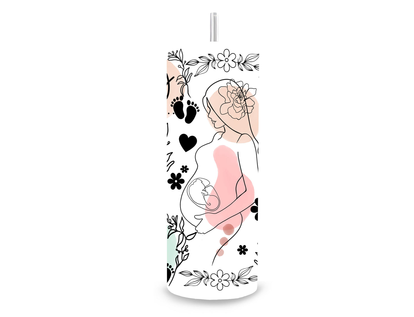 Drinkbeker met rietje | Mommy to be