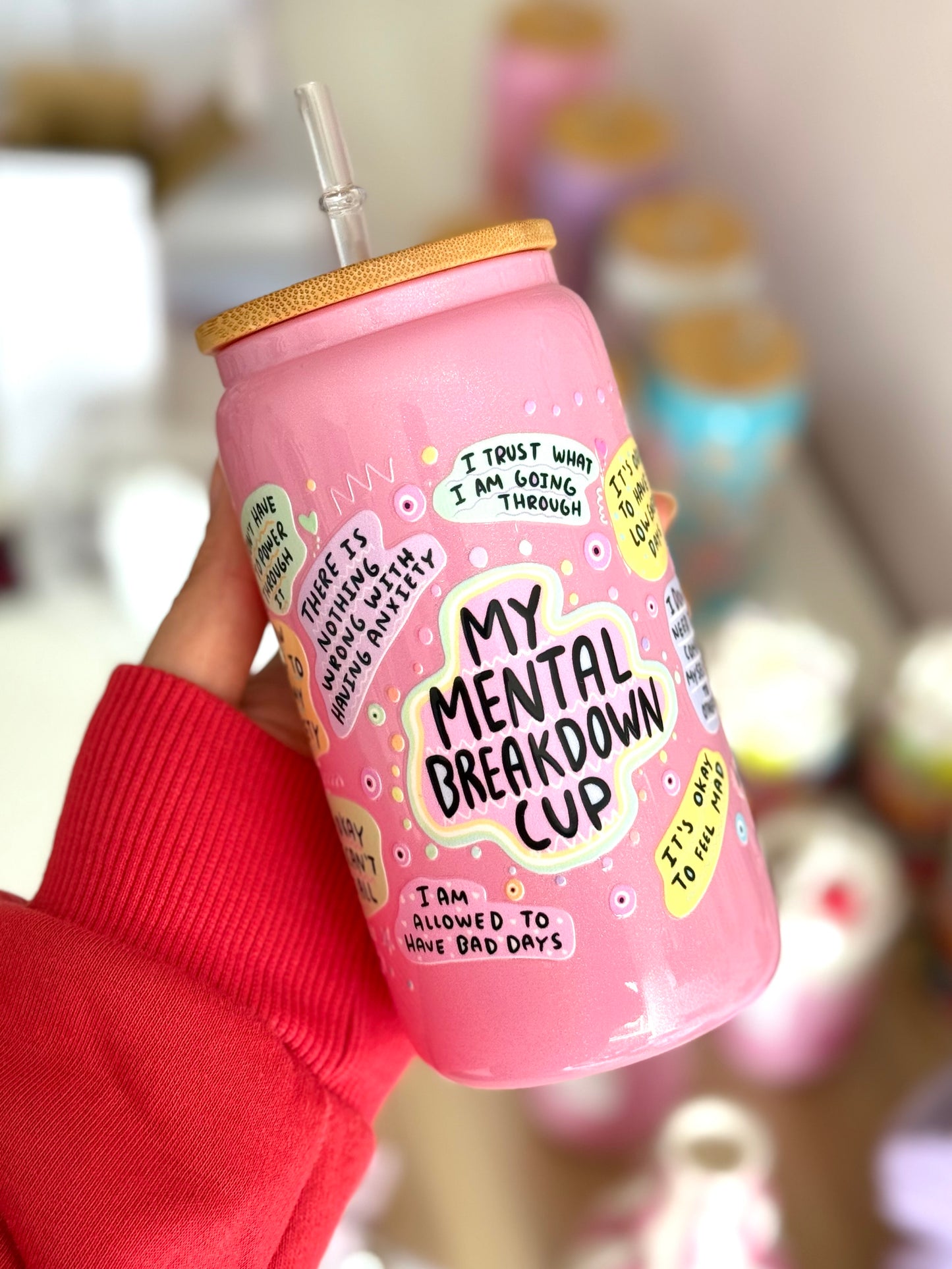 Drinkglas met rietje | My mental breakdown cup