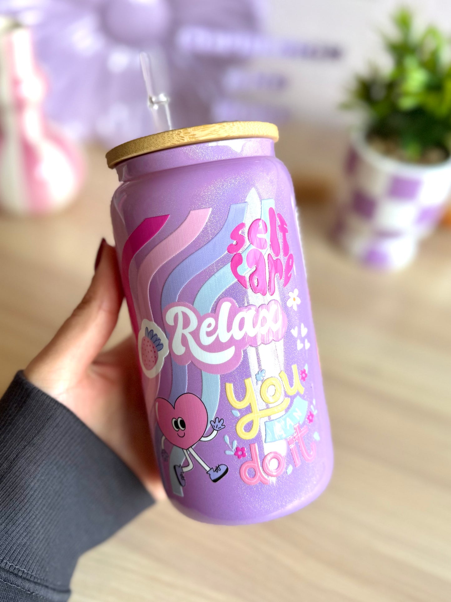 Drinkglas met rietje | Selfcare