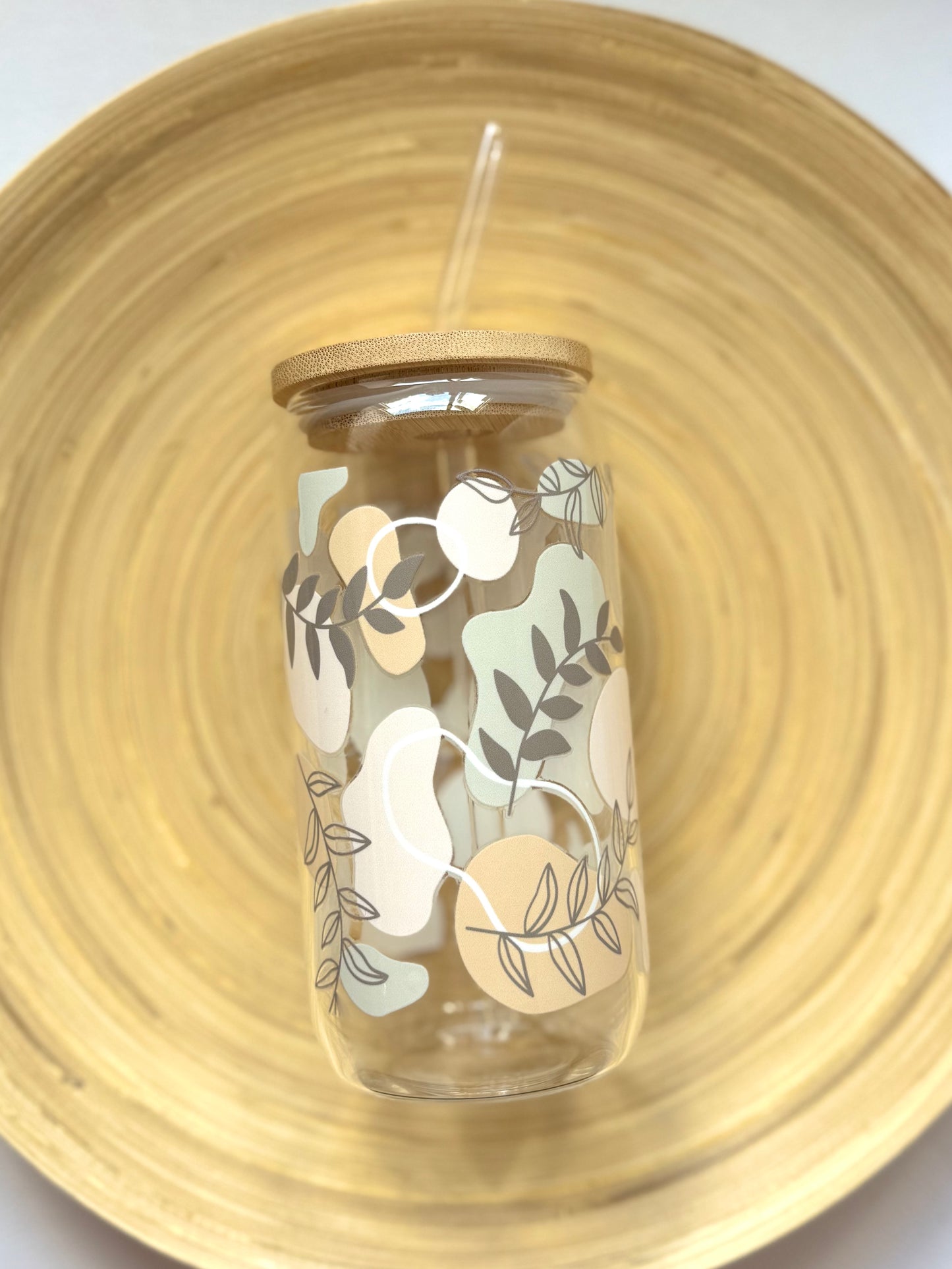 Drinkglas met rietje | Soft boho