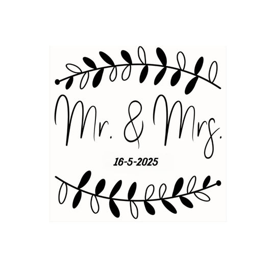 Strijkapplicatie | Mr & Mrs met datum