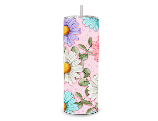 Drinkbeker met rietje | Flowery