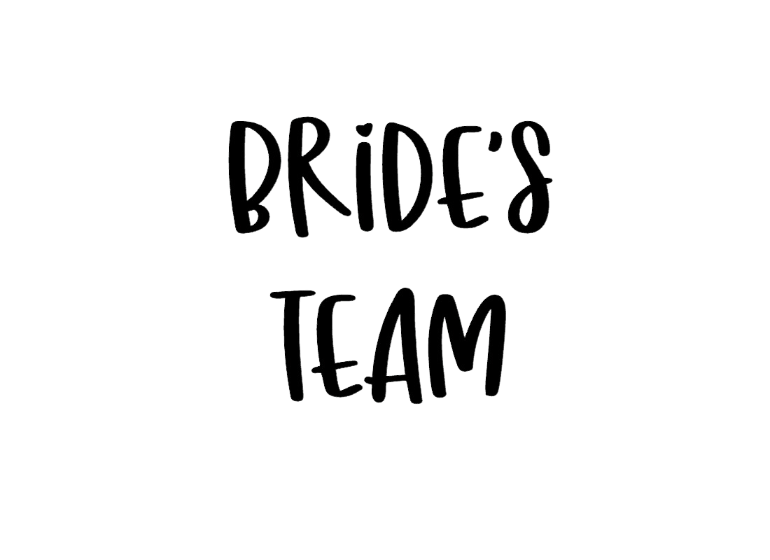 Brides team strijkapplicatie