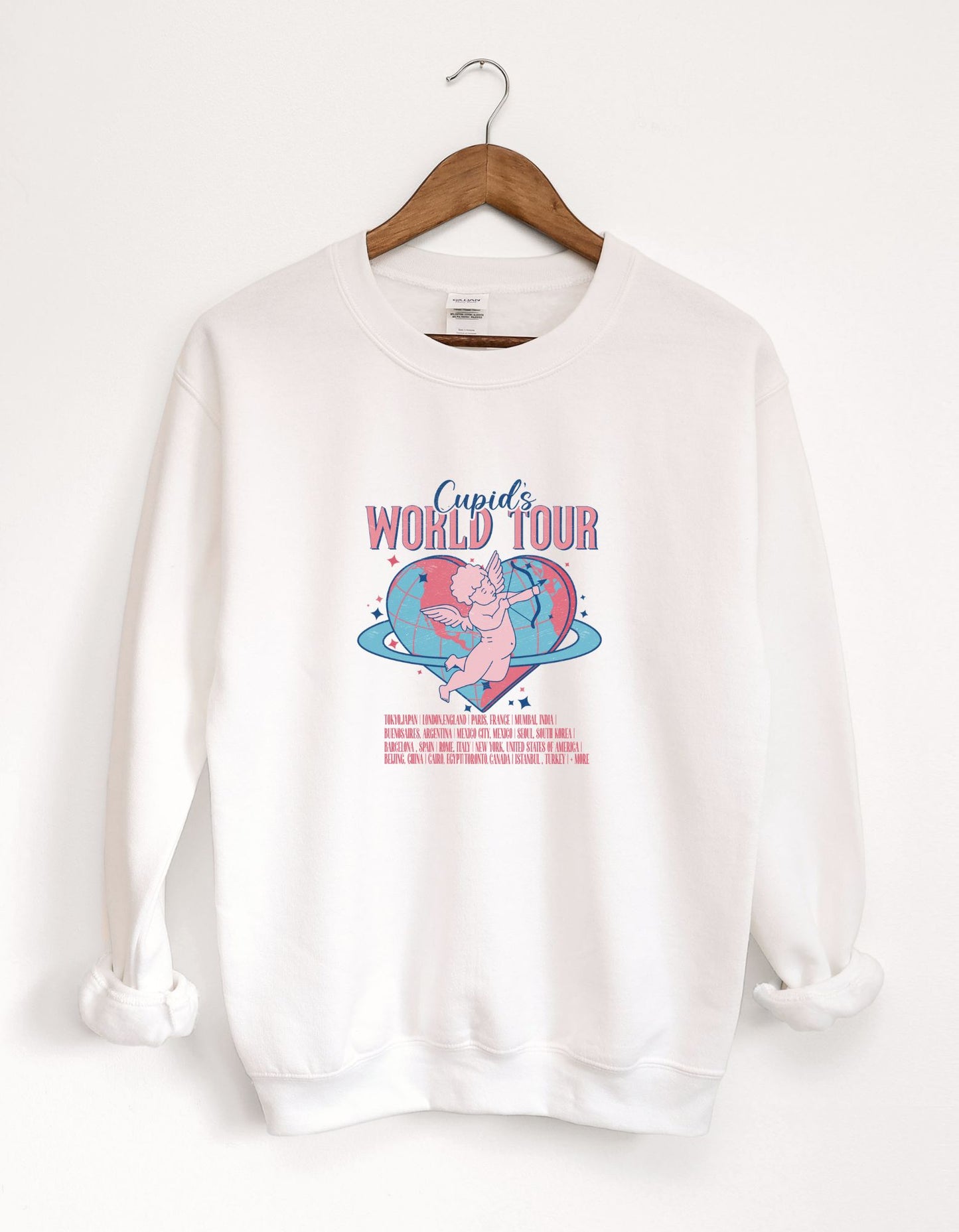 Sweater met print Cupid's Worldtour