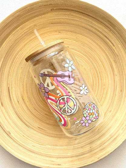 Drinkglas met rietje | Retro vibe