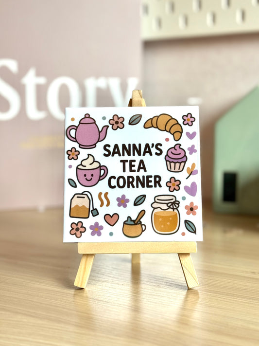 Tegeltje met tekst | Tea corner