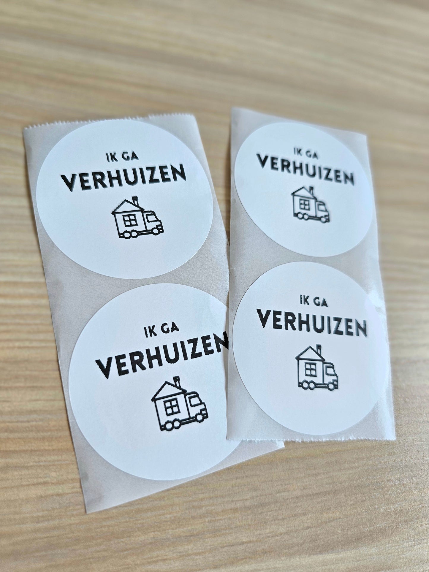 Decoratie sticker, ik ga verhuizen