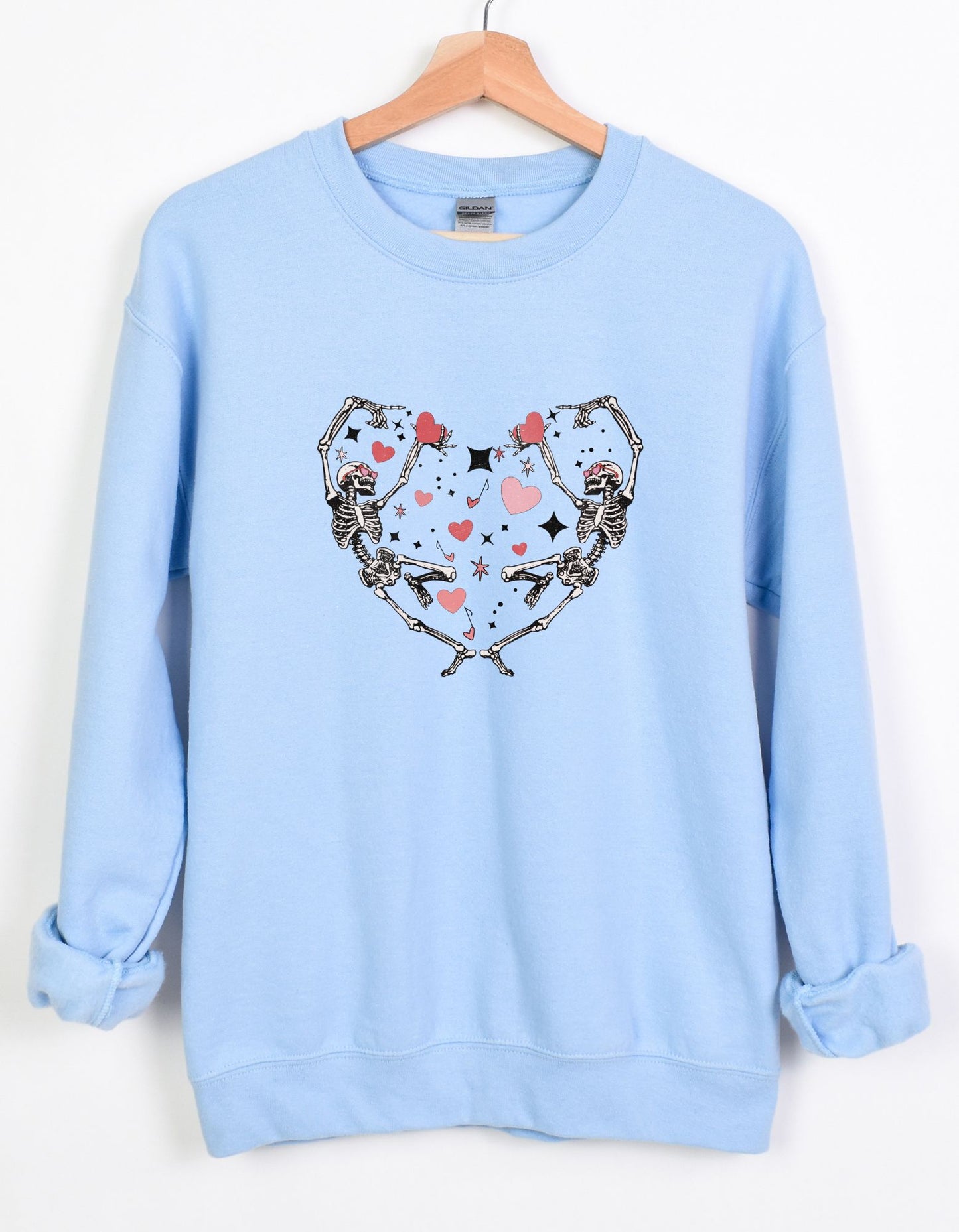 Sweater met Print Skelet Valentijn