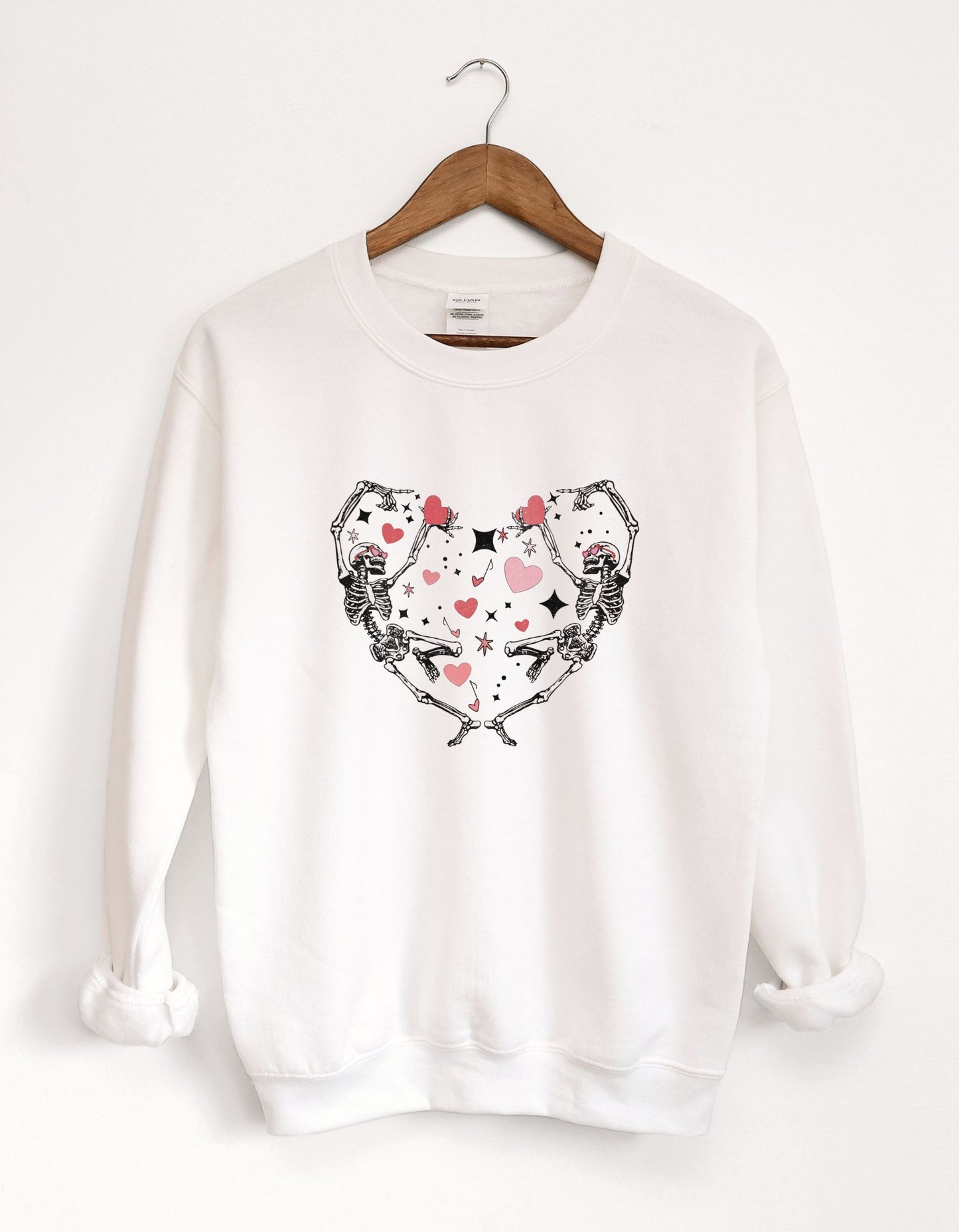 Sweater met Print Skelet Valentijn