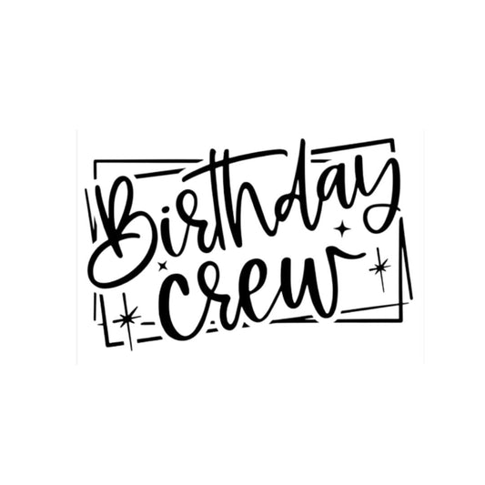 Strijkapplicatie birthday crew