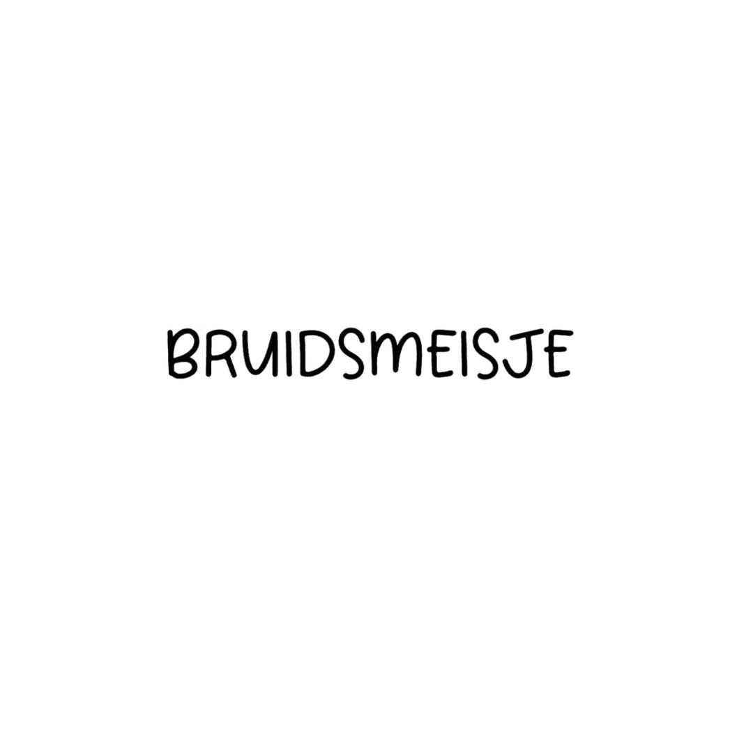 Strijkapplicatie bruidsmeisje