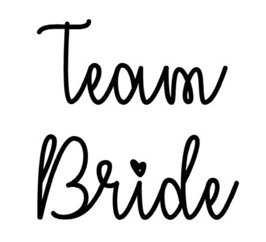 Team bride strijkapplicatie
