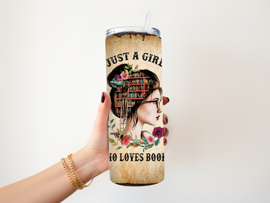 Tumbler 600 ml | Just a girl who loves books