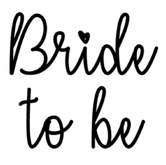 Bride to be strijkapplicatie