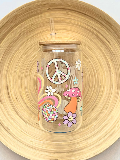 Drinkglas met rietje | Retro vibe
