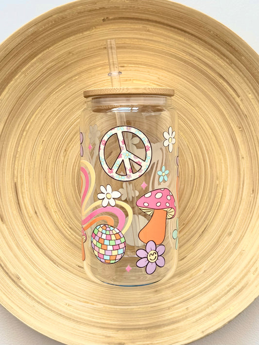 Drinkglas met rietje | Retro vibe