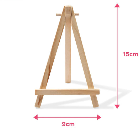 Houten standaard voor tegeltje