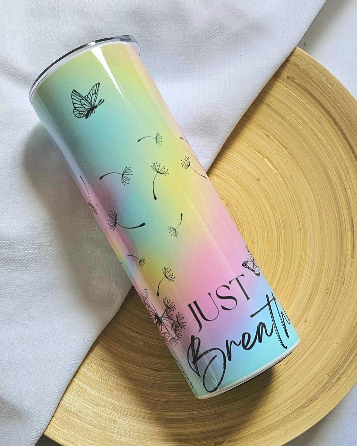 Drinkbeker met rietje | Just breathe