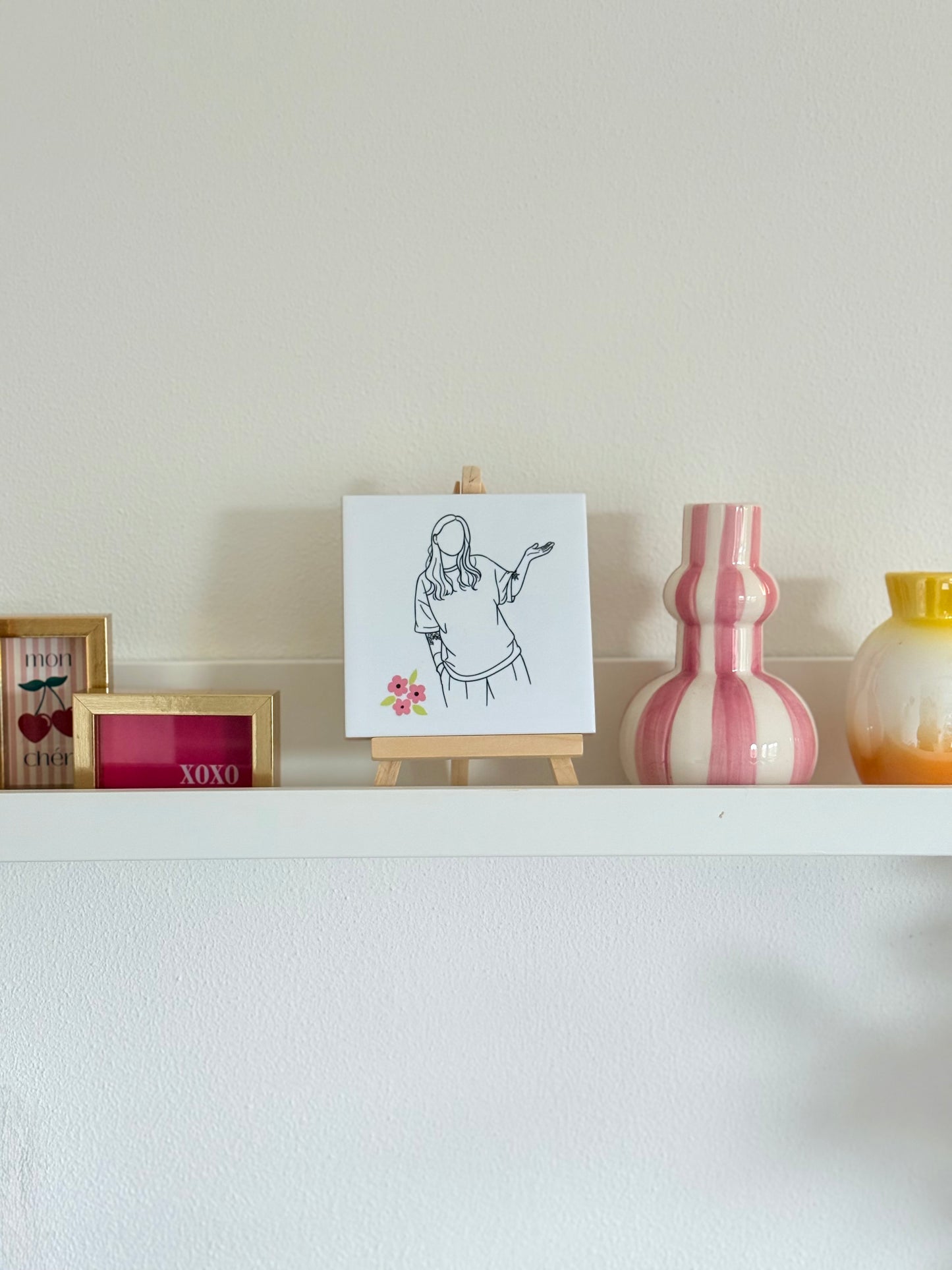 Tegeltje personaliseren | Lijntekening