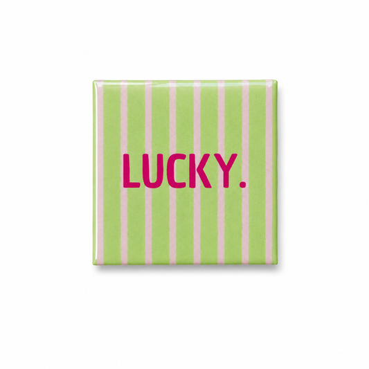 Decoratie magneet kleurrijk design | Lucky