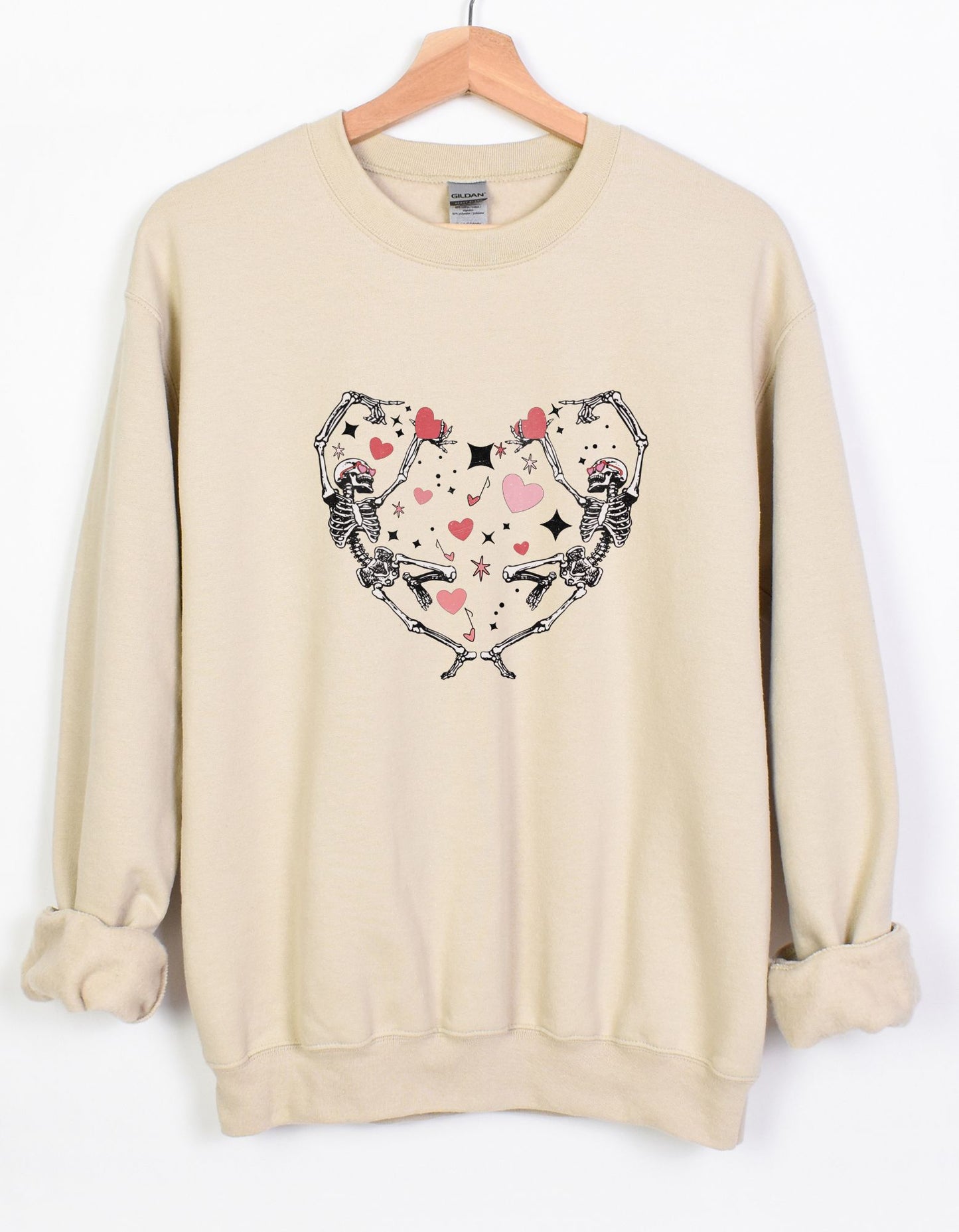 Sweater met Print Skelet Valentijn