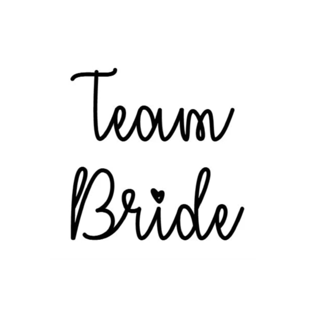 team bride strijkapplicatie